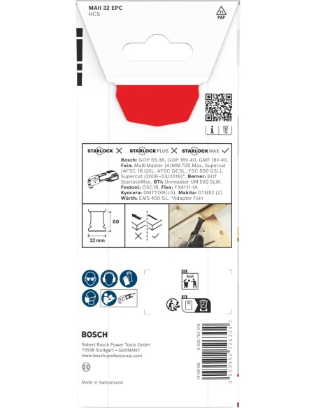 BOSCH 2608901801 Set de brocas para martillo EXPERT SDS Clean max-8X (Ø28 x 400 x 650 mm)