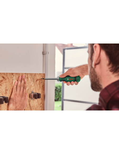 BOSCH 1600A032V0 Destornillador de trinquete con 12 puntas