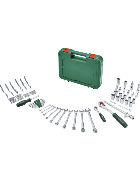 BOSCH 1600A02Z9B Set misto de herramientas manuales con 132 piezas