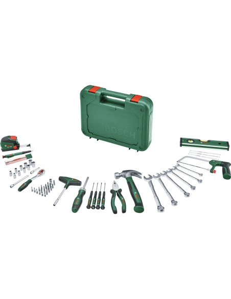 BOSCH 1600A02ZB3 Set misxo de herramientas manuales con 64 piezas