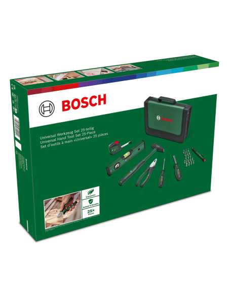 BOSCH 1600A02BY6 Juego de herramientas manuales Universal de 25 piezas