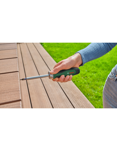 BOSCH 1600A02Z9A Destornillador de trinquete con 18 puntas