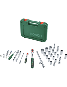BOSCH 1600A02Z9G Set de carracas de ¼" y ½" con 57 llaves...