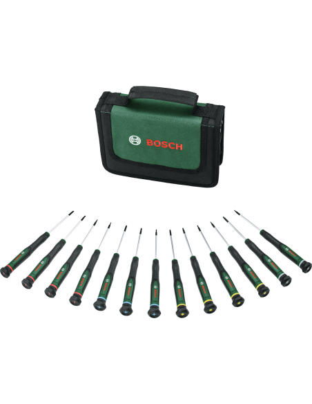 BOSCH 1600A02Z9N Set de trece destornilladores de precisión