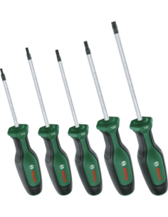 BOSCH 1600A02BX6 Set de cicno destornilladores Allen-Torx