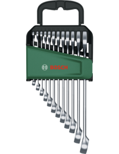 BOSCH 1600A02Z9D Set de llaves combinadas de 12 piezas