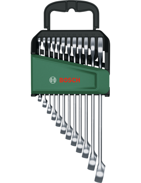 BOSCH 1600A02Z9D Set de llaves combinadas de 12 piezas
