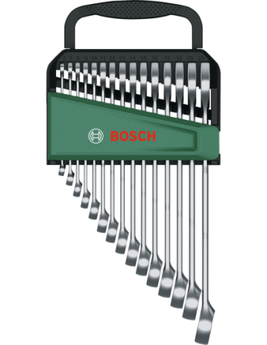 BOSCH 1600A02Z9E Set de llaves combinadas de 15...
