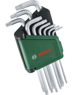 BOSCH 1600A02Z9C Set de llaves Allen-Torx de 9 piezas