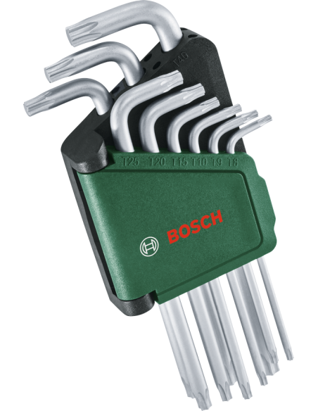 BOSCH 1600A02Z9C Set de llaves Allen-Torx de 9 piezas