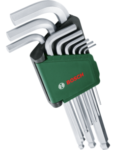 BOSCH 1600A032V1 Juego de llaves hexagonales de 9 piezas