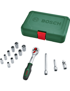 BOSCH 1600A02BY0 Set de carracas de ¼" de 14 piezas