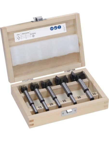 BOSCH 2608901844 Set variado de 5 brocas de corte para bisagras EXPERT para madera laminada