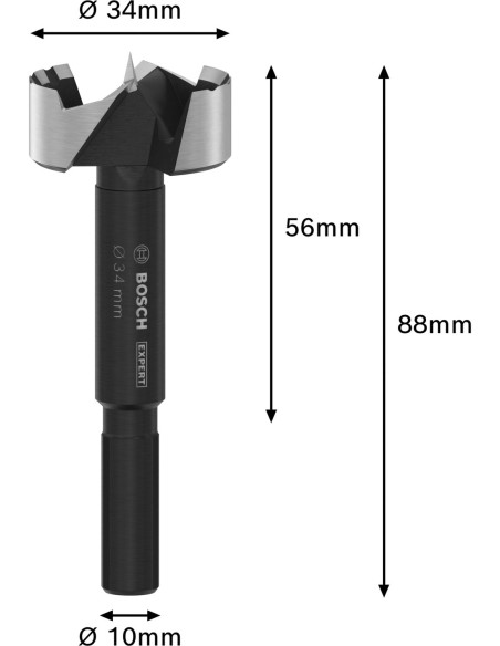 BOSCH 2608901843 Set de brocas Forstner EXPERT Wood (5 uds.)