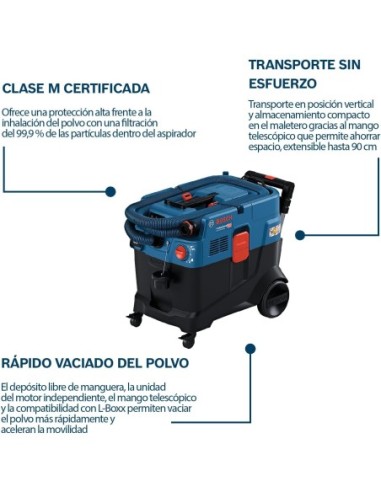 BOSCH 06019M0120 Aspirador GAS 12-40 MA...