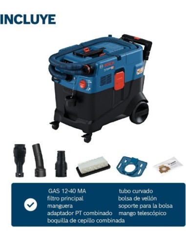 BOSCH 06019M0120 Aspirador GAS 12-40 MA...