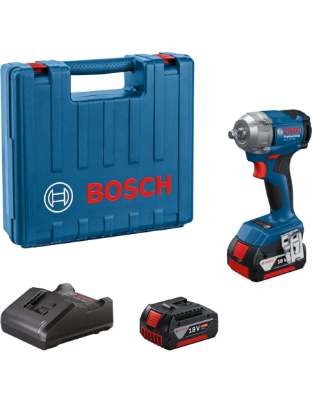 BOSCH 06019M5021 Atornillador de impacto a batería GDS 18V-350 Professional (INCLUYE 2 BATERÍAS Y CARGADOR)