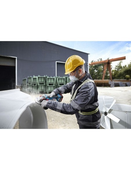 BOSCH 06019N4103 Miniamoladora a batería GWS 18V-11 Professional (INCLUYE 2 BATERÍAS Y CARGADOR)