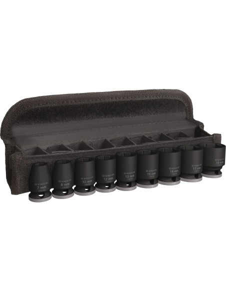 BOSCH 2608003036 Set de llaves de vaso PRO Impact Socket ⅜" estándar (9 uds.)