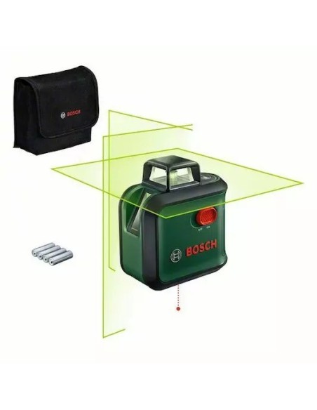 BOSCH 0603663B06 Nivel láser de líneas cruzadas AdvancedLevel 360 DIY