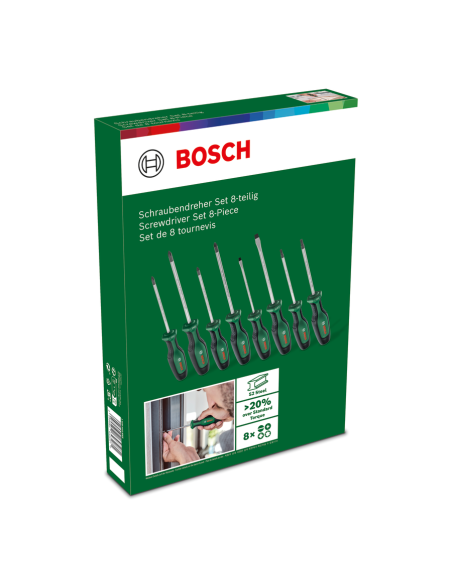 BOSCH 1600A02BX8 Juego mixto de destornilladores de 8 piezas