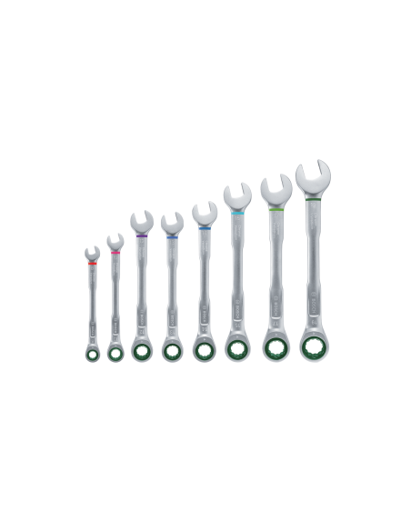 BOSCH 1600A027PS Set de llaves de carraca combinadas de 8 piezas