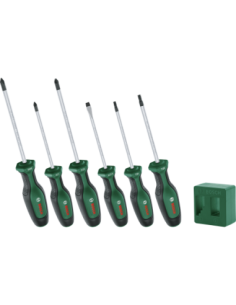 BOSCH 1600A02W7L Set de 6 destornilladores y magnetizador