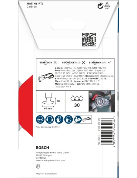 BOSCH 2608626113 Cubo de 100 unidades de discos de corte abrasivo PRO Stainless (125 x 22,30mm)