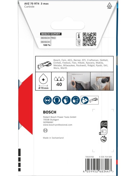 BOSCH 2608669266 Cuchilla para cortar materiales múltiples ACZ 85 MT4, Starlock (85mm)