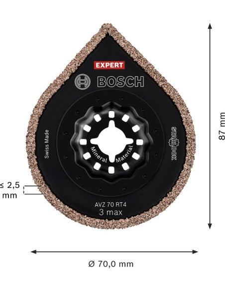 BOSCH 2608669266 Cuchilla para cortar materiales múltiples ACZ 85 MT4, Starlock (85mm)