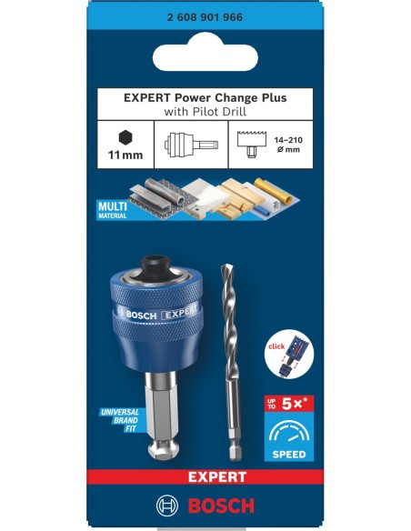 BOSCH 2608901965 EXPERT Power Change Plus con perforación centrada (Ø8.5 x 60 x 105 mm) (2 uds)