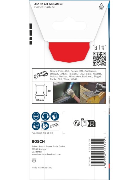 BOSCH 2608669258 Cuchilla para cortar Wood AII 65 BSPC, Starlock (65 x 40mm)