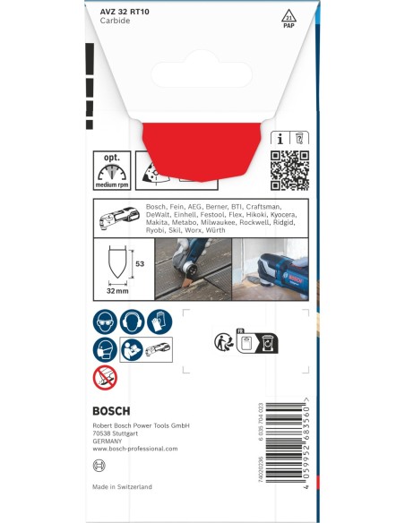 BOSCH 2608669269 Cuchilla para cortar materiales múltiples ATZ 52 SC, Starlock (52 x 26mm) (10 uds.)