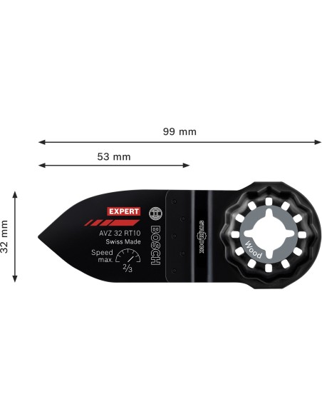 BOSCH 2608669269 Cuchilla para cortar materiales múltiples ATZ 52 SC, Starlock (52 x 26mm) (10 uds.)