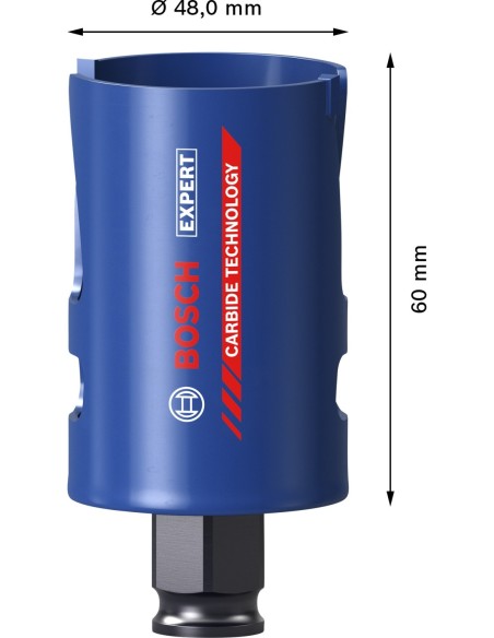 BOSCH 2608901920 Sierra de corona EXPERT Construction Material Power Change Plus (Ø40 x 60 mm)
