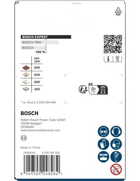 BOSCH 2608901927 Sierra de corona EXPERT Construction Material Power Change Plus (Ø60 x 60 mm)