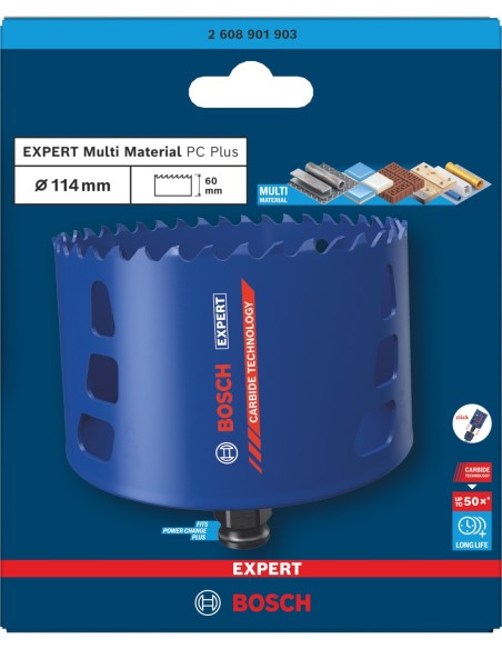 BOSCH 2608901901 Sierra de corona EXPERT Multi Material Power Change Plus (Ø105 x 60 mm)
