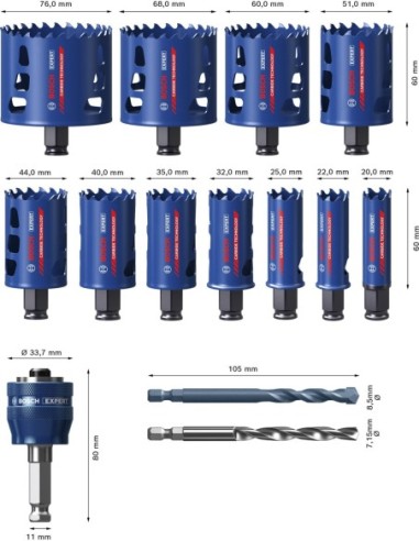 BOSCH 2608901904 Sierra de corona EXPERT Multi...