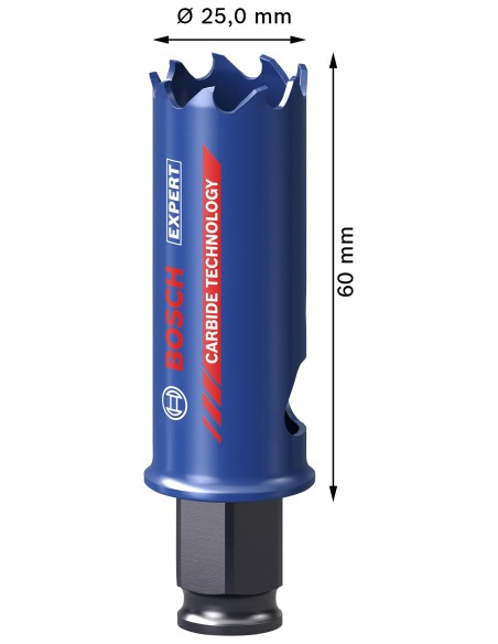 BOSCH 2608901880 Sierra de corona EXPERT Multi Material Power Change Plus (Ø22 x 60 mm)