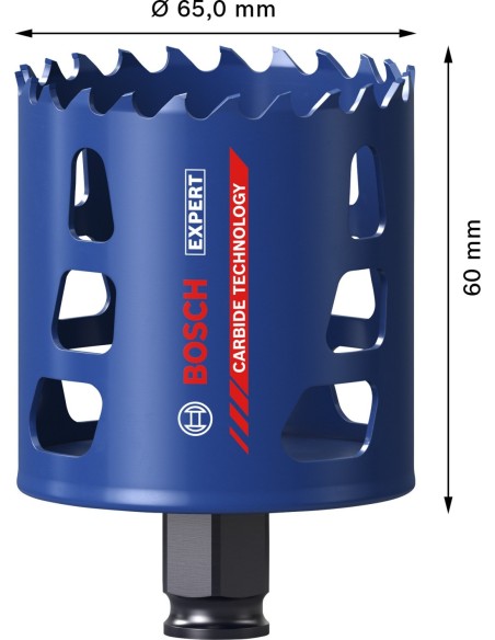 BOSCH 2608901891 Sierra de corona EXPERT Multi Material Power Change Plus (Ø64 x 60 mm)