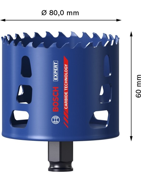 BOSCH 2608901896 Sierra de corona EXPERT Multi Material Power Change Plus (Ø73 x 60 mm)
