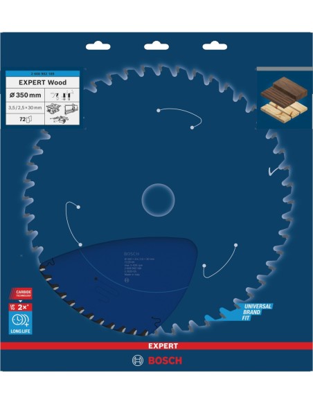 BOSCH 2608902127 Hoja de sierra circular EXPERT Laminated Panel cordless (165 x 1,8/1,2 x 20mm) T48