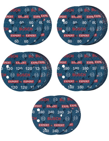 BOSCH 2608902429 Set de discos de lija para láminas EXPERT (5 uds.)