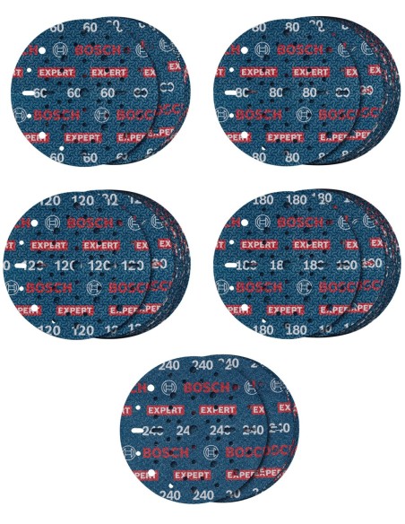 BOSCH 2608902470 Set de discos de lija para láminas EXPERT (5 uds.)
