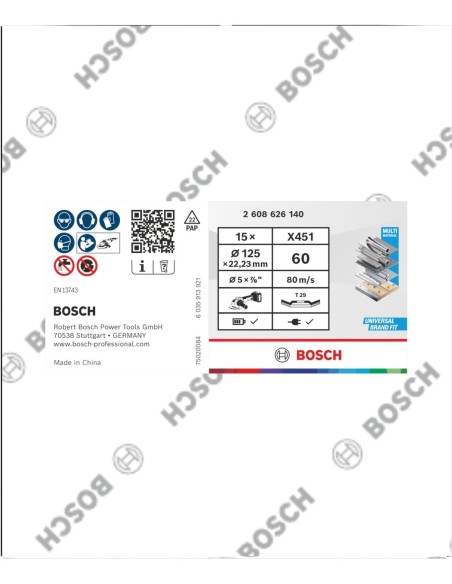 BOSCH 2608901689 Cabeza de desbaste de carbide EXPERT Multi Material fina, inclinada, X-LOCK (115 x 22,23mm)