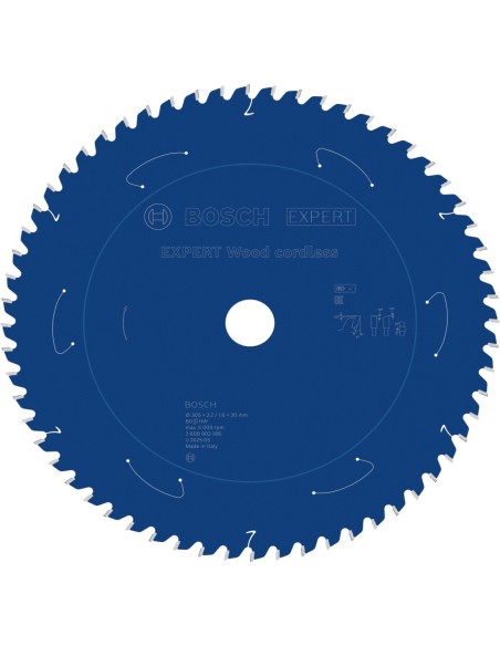 BOSCH 2608902186 Hoja de sierra circular EXPERT Wood cordless (Ø305 x 2,2/1,6 x 30 mm) T60