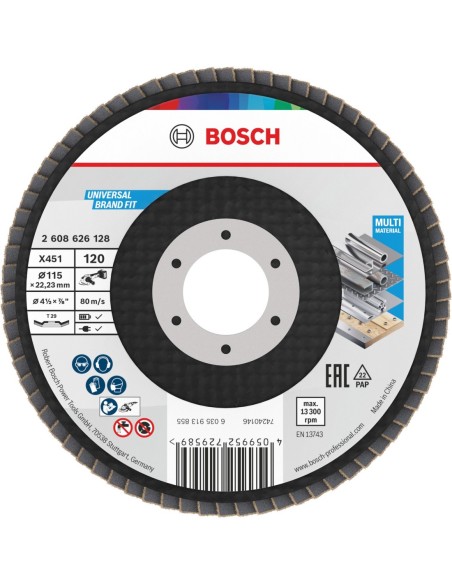 BOSCH 2608626128 Disco de láminas X451 (115 x 22.23 mm) G120 T29 (15 uds)