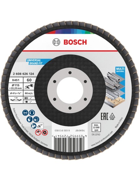 BOSCH 2608626124 Disco de láminas X451 (115 x 22.23 mm) G60 T29 (15 uds)