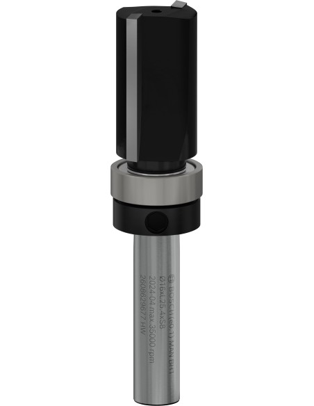 BOSCH 2608629677 Broca fresadora de recorte al ras PRO con cojinete superior (Ø16 x L25,4mm) vástago de 8mm