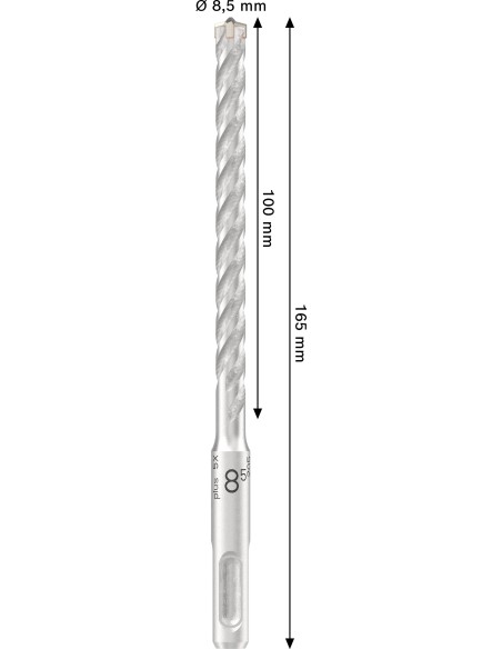 BOSCH 2608629677 Broca fresadora de recorte al ras PRO con cojinete superior (Ø16 x L25,4mm) vástago de 8mm
